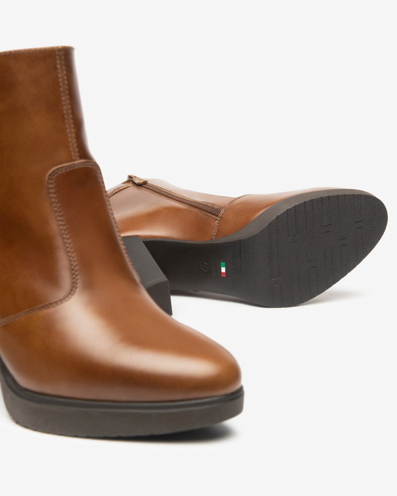 Nero Giardini tronchetti donna in pelle col. cuoio I513811D400