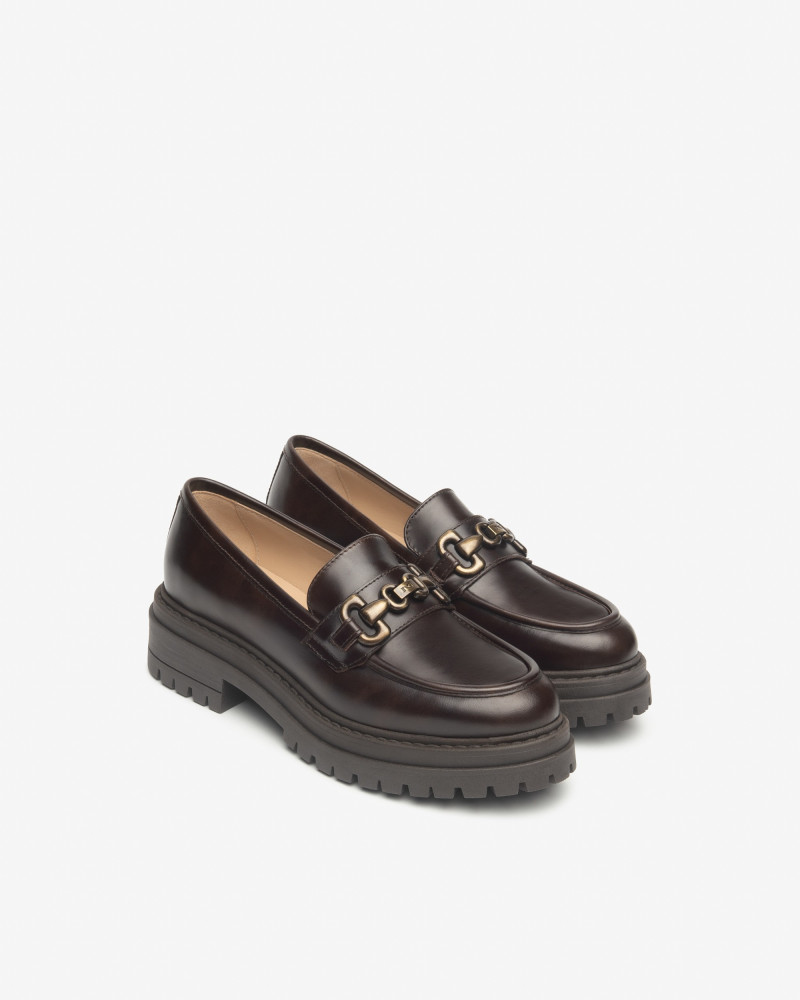 Nero Giardini mocassini donna in pelle testa di moro I514010D300