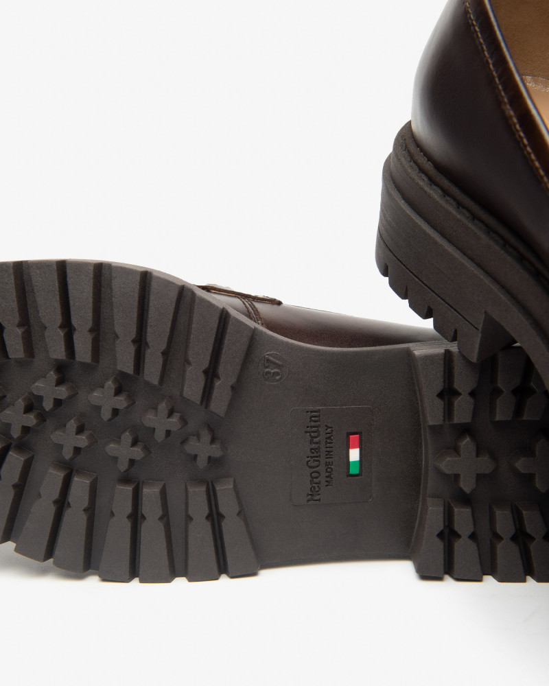 Nero Giardini mocassini donna in pelle testa di moro I514010D300