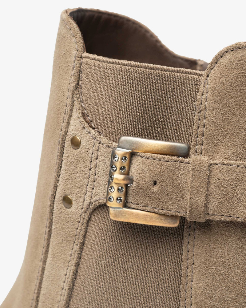 Nero Giardini stivaletti Chelsea scamosciato col. argilla I514816D501