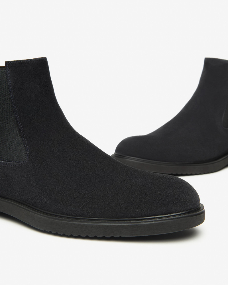 Nero Giardini stivaletti chelsea uomo in camoscio blu I500851U200