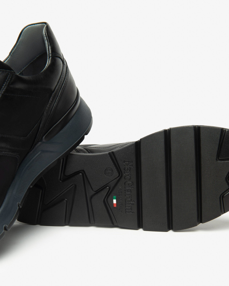 Nero Giardini sneakers uomo in pelle nero I500870U100