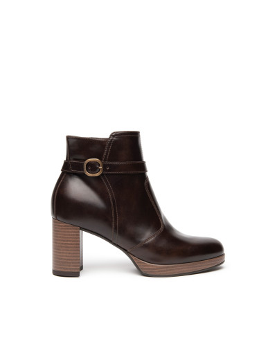 Nero Giardini tronchetti donna in pelle t.moro I513821D300