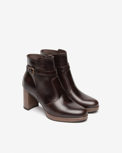 Nero Giardini tronchetti donna in pelle t.moro I513821D300