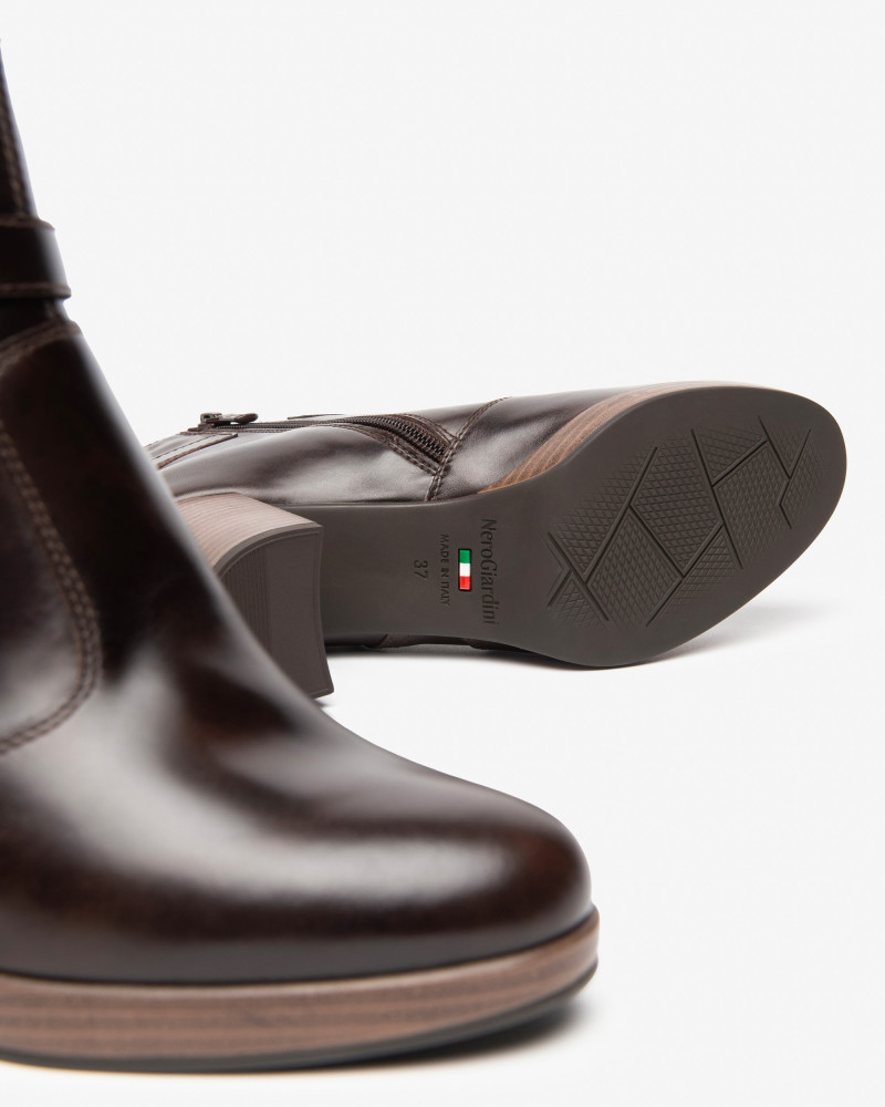 Nero Giardini tronchetti donna in pelle t.moro I513821D300