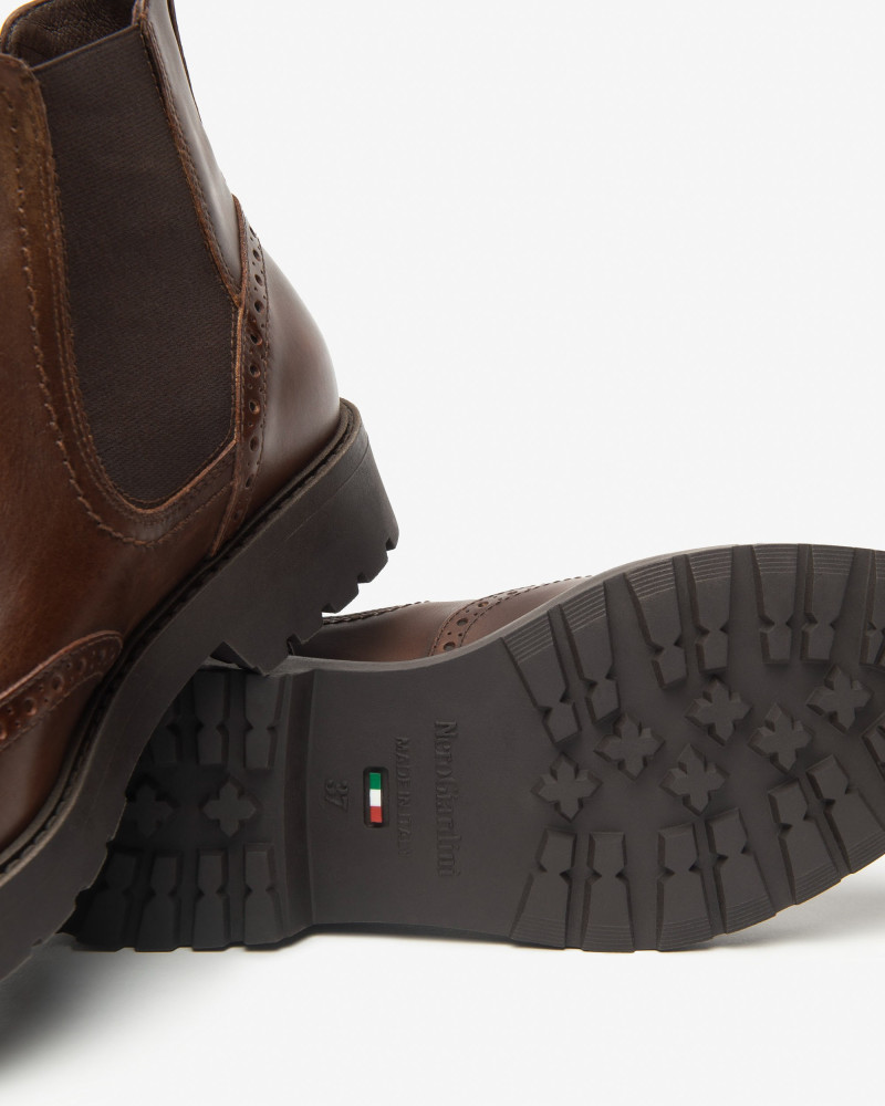 Nero Giardini stivaletti chelsea donna in pelle marrone I513990D412