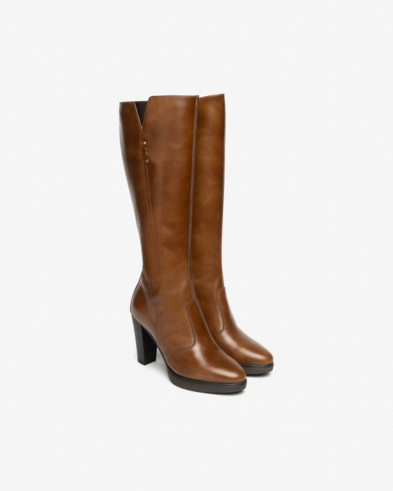 Nero Giardini stivali donna in pelle col. cuoio I514611D400