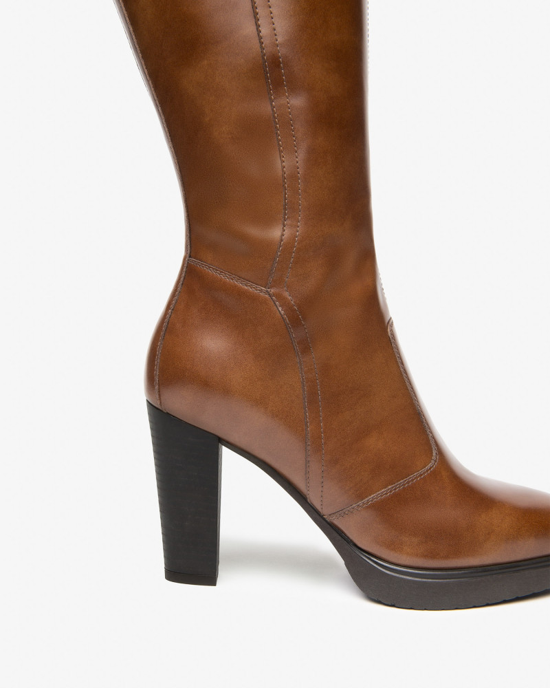 Nero Giardini stivali donna in pelle col. cuoio I514611D400