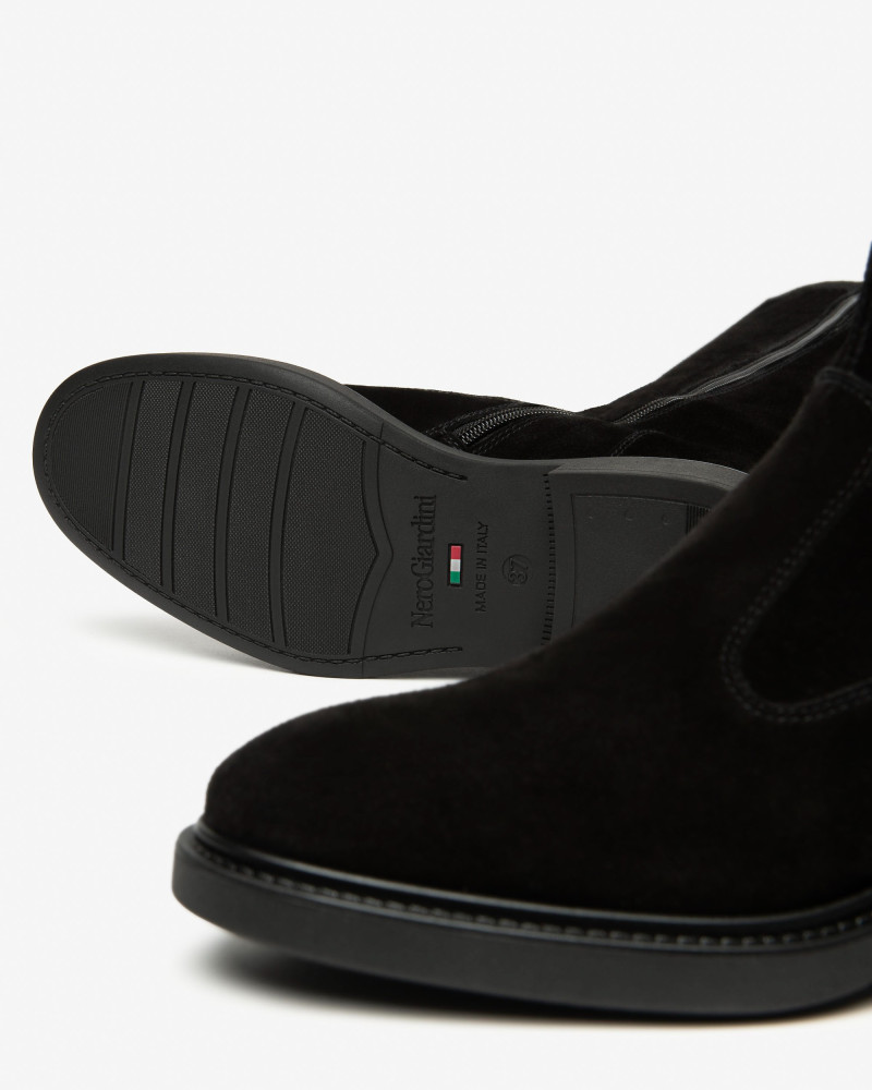 Nero Giardini stivali donna in pelle scamosciata nero I514715D100