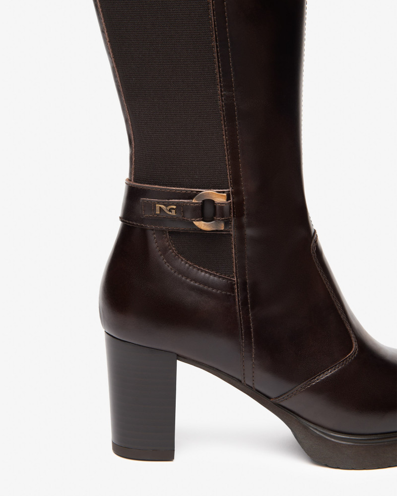 Nero Giardini stivali donna in pelle t.moro I514601D300