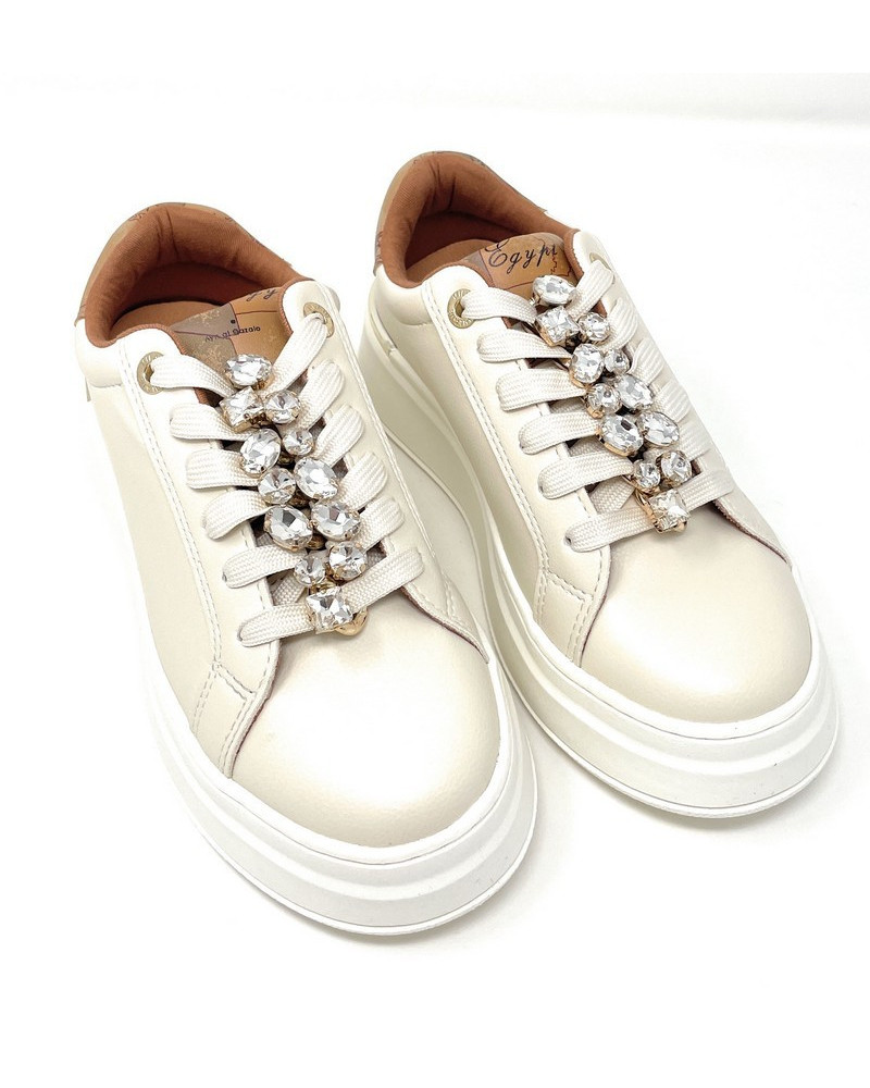 Alviero Martini sneakers Off white con accessorio gioiello N 2270 0289