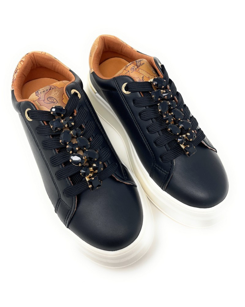 Alviero Martini sneakers black geo con accessorio gioiello N 2270 0289