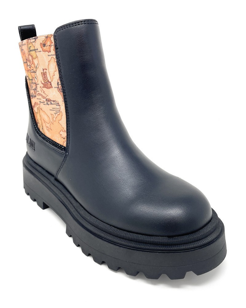 Alviero Martini tronchetti nero con elastico geo N 2320 0289