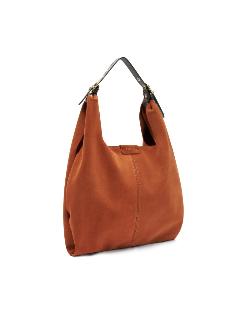 Frau Shopper in morbido suede col. ruggine B831