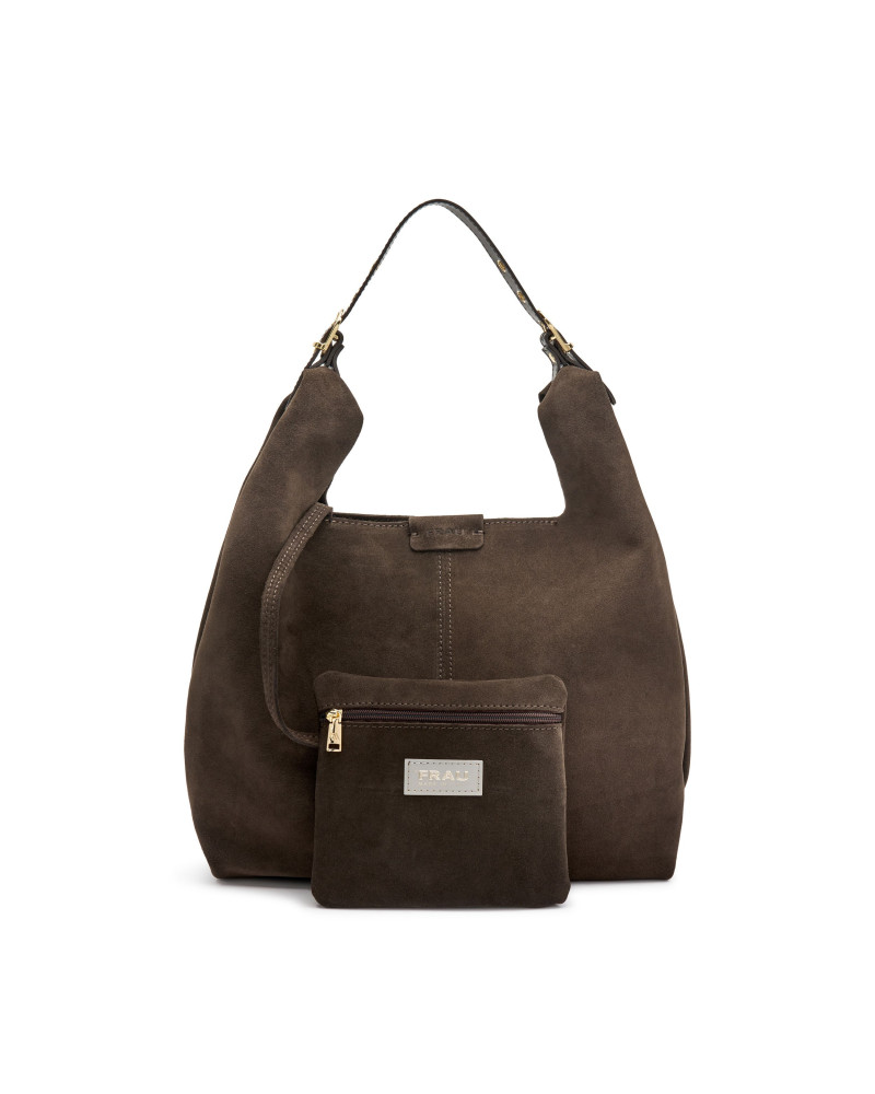 Frau Shopper in morbido suede t.moro B831