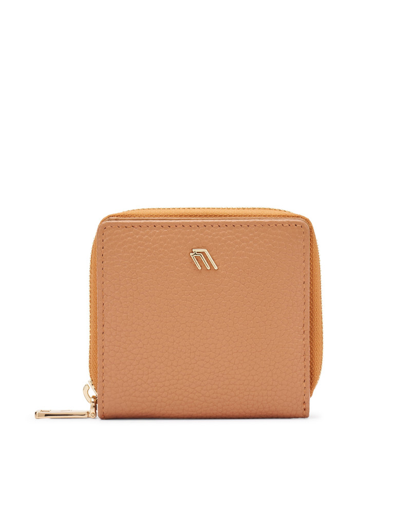 Frau portafoglio mini in pelle bottalata cuoio PD22