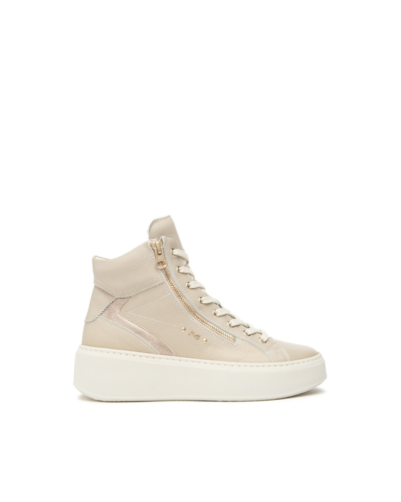 Nero Giardini sneakers donna in pelle beige I514213D412