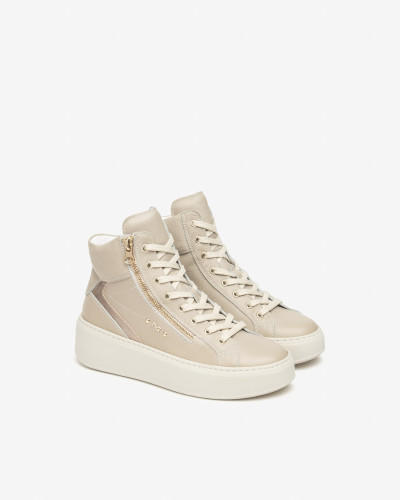 Nero Giardini sneakers donna in pelle beige I514213D412