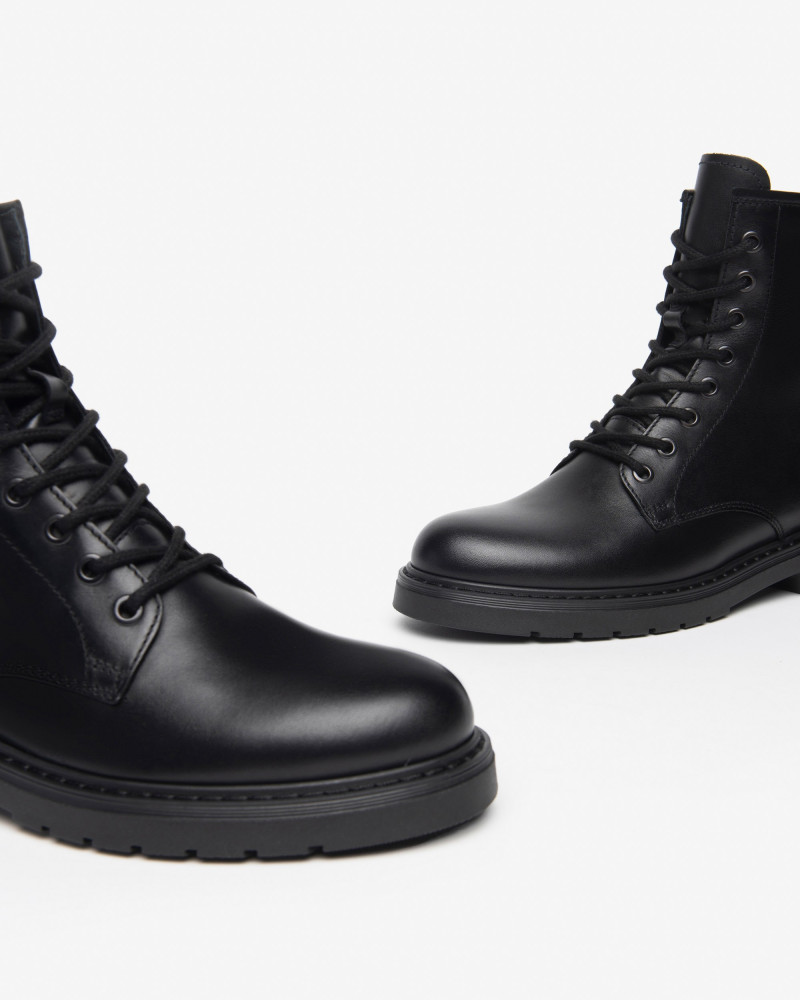 Nero Giardini anfibi donna in pelle nero I309183D100