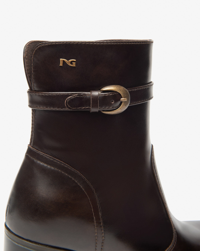 Nero Giardini tronchetti donna in pelle t.moro I513851D300