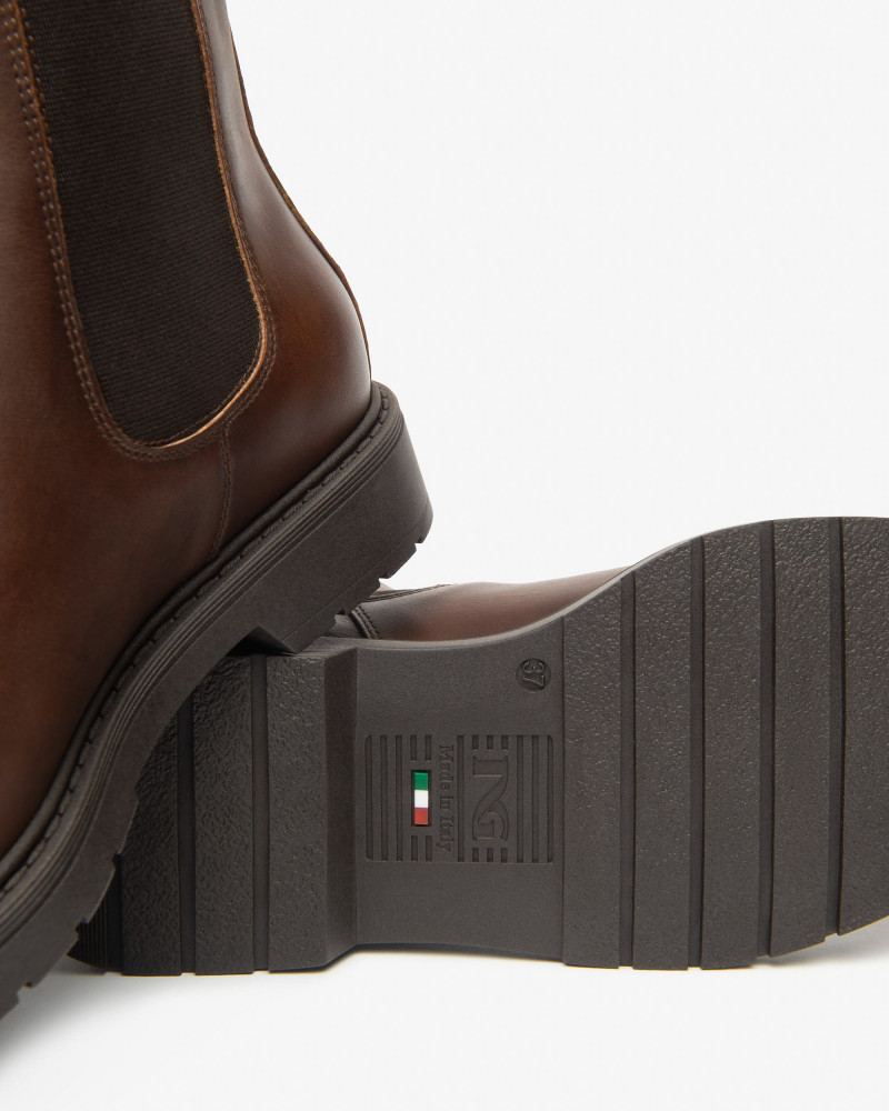 Nero Giardini stivaletti donna chelsea in pelle col. beige I513940D412