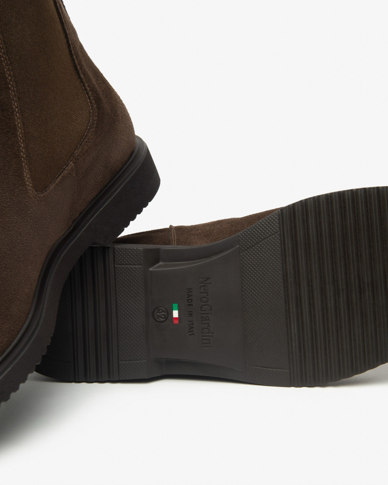 Nero Giardini stivaletti uomo scamosciato t.moro I500851U300