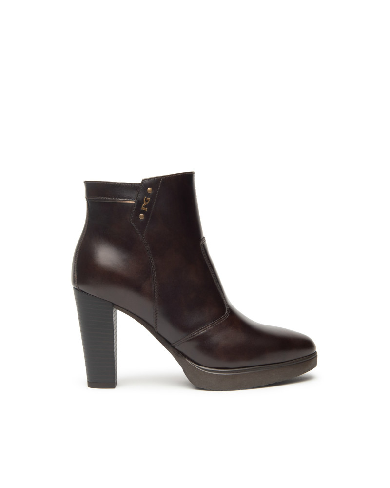 Nero Giardini tronchetti donna in pelle col. t.moro I513811D300