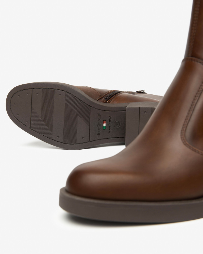 Nero Giardini stivaletti donna in pelle col. beige I513874D412