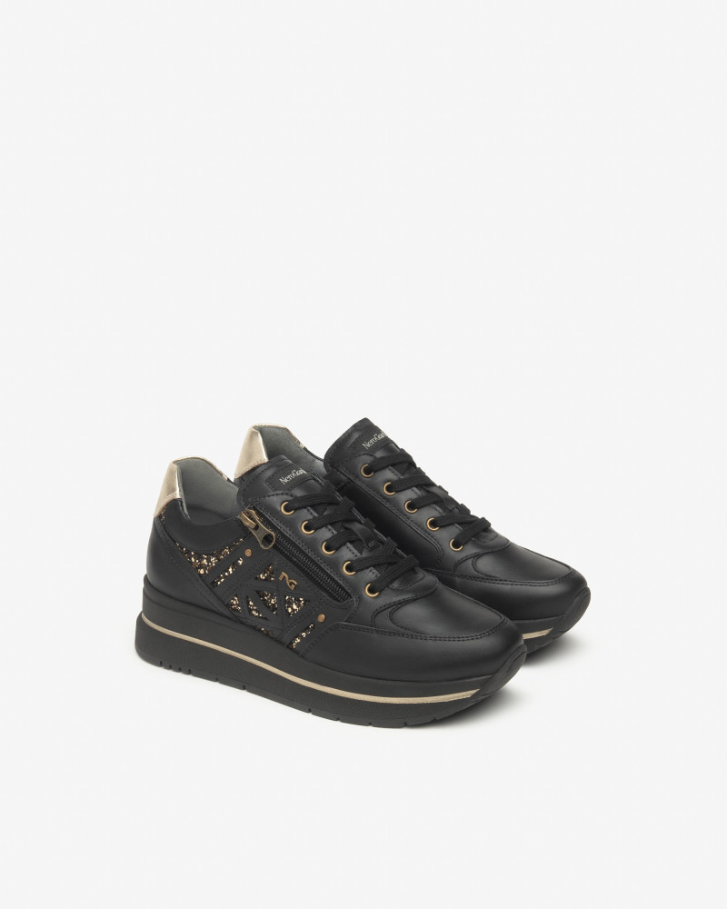 Nero Giardini sneakers donna in pelle nero I514100D100