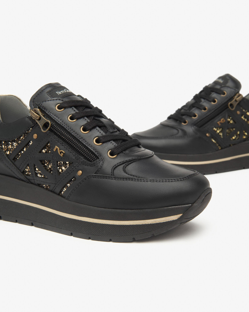 Nero Giardini sneakers donna in pelle nero I514100D100
