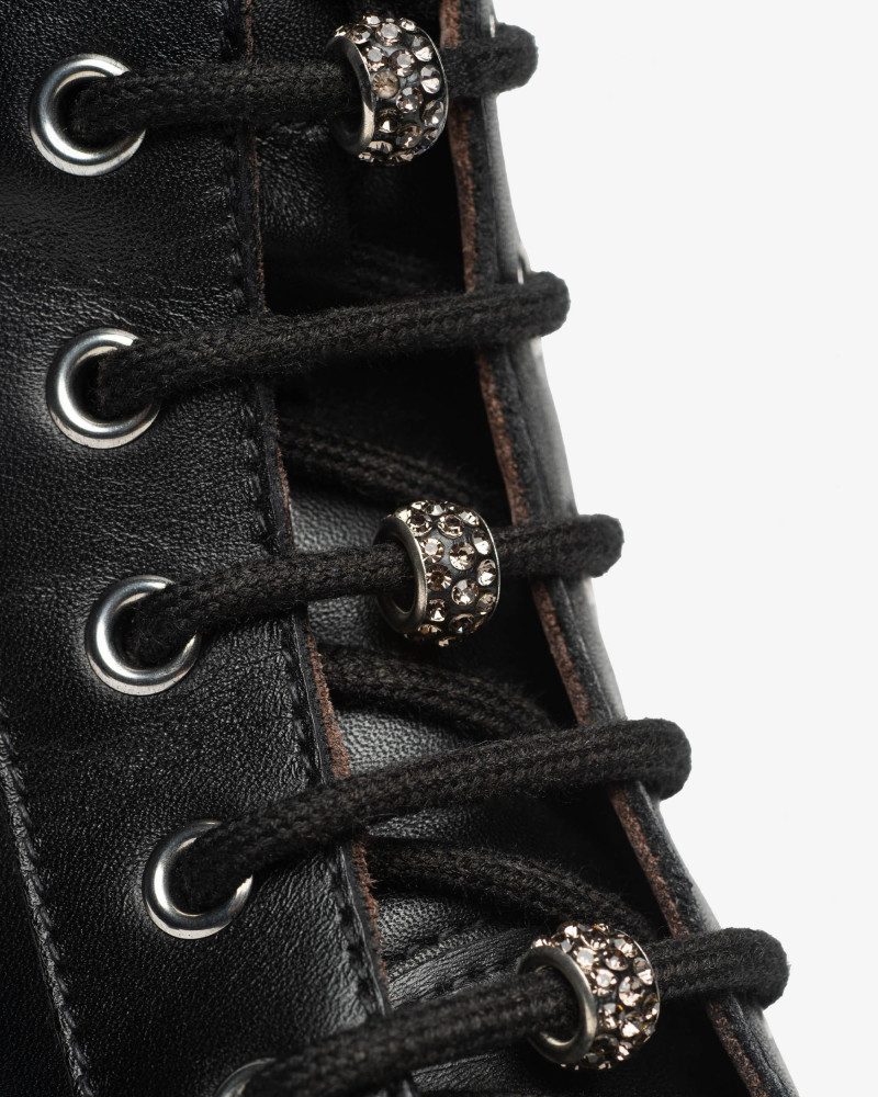 Nero Giardini anfibi donna in pelle nero I514810D100