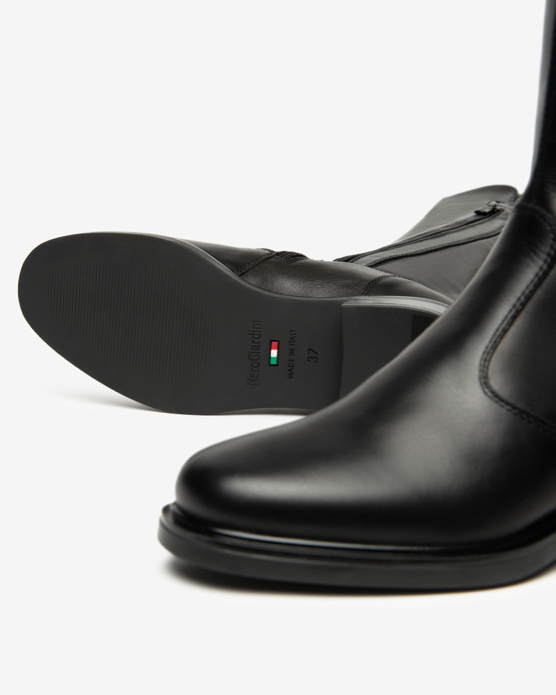 Nero Giardini stivale donna alto in pelle nero I514705D100