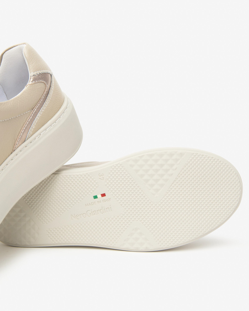 Nero Giardini sneakers donna in pelle beige I514212D412