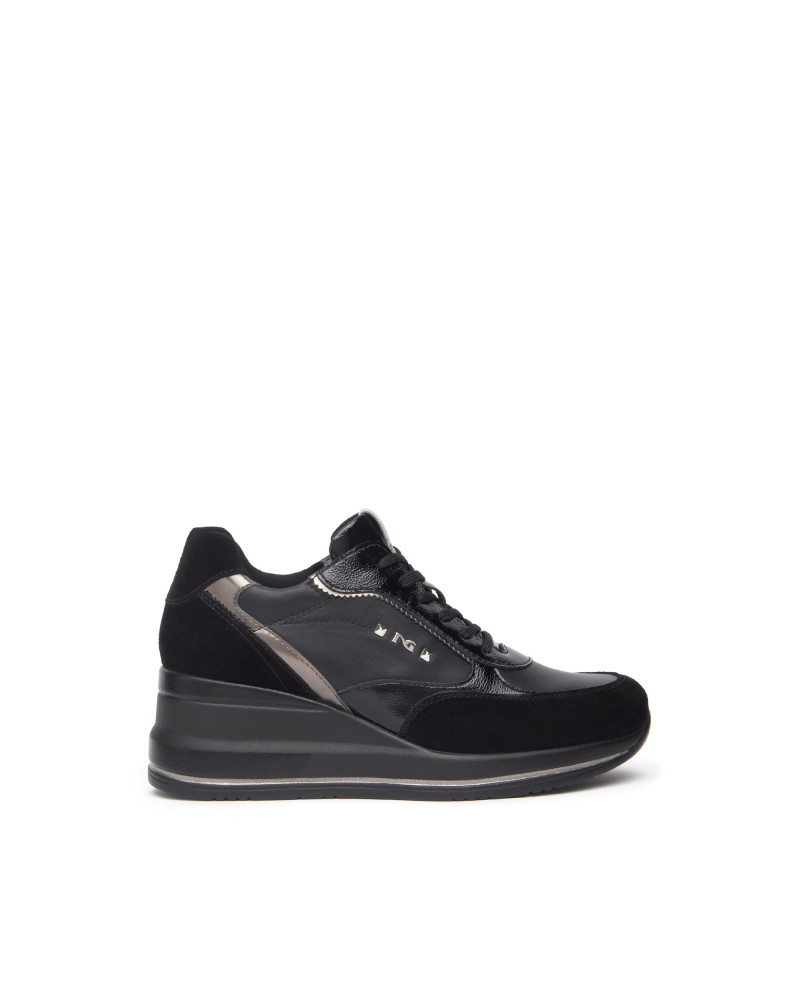 Nero Giardini sneakers donna in suede pelle nero I514130D100