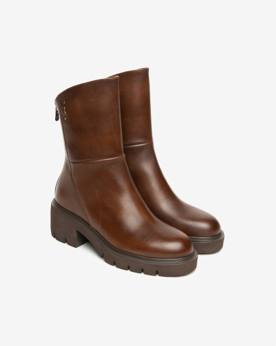 Nero Giardini stivaletti donna in pelle col. beige I514819D412