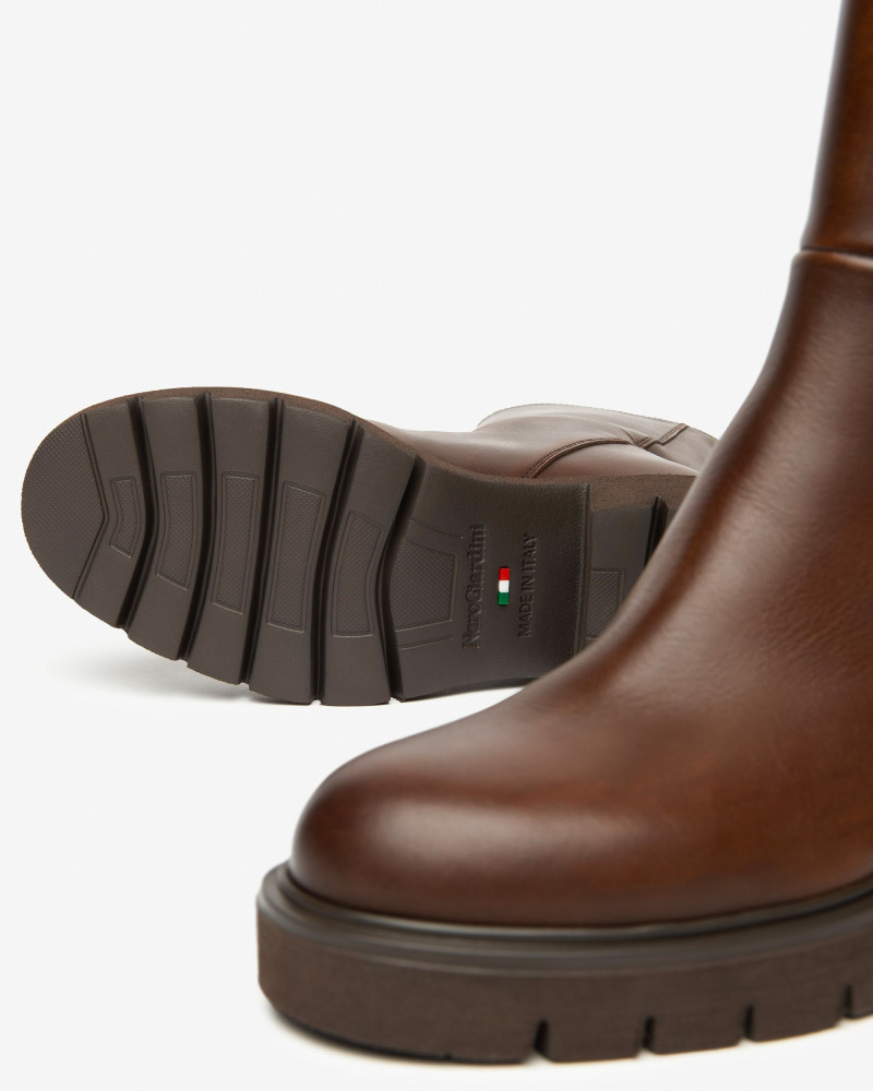 Nero Giardini stivaletti donna in pelle col. beige I514819D412