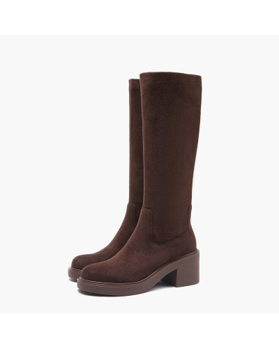 Emanuelle Vee stivali donna Anita scamosciato brown 818-15