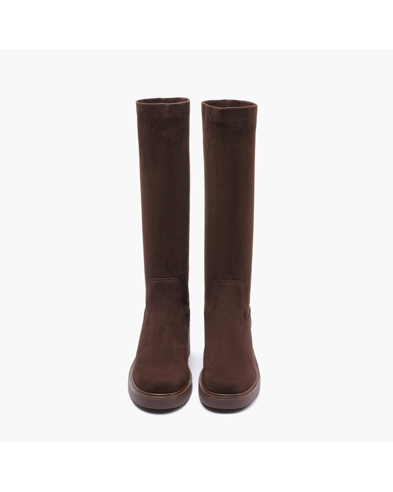 Emanuelle Vee stivali donna Anita scamosciato brown 818-15