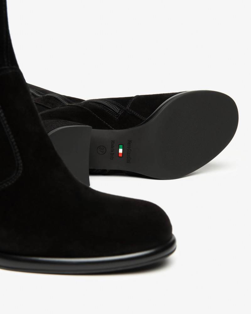 Nero Giardini stivali donna in suede nero I514312D100