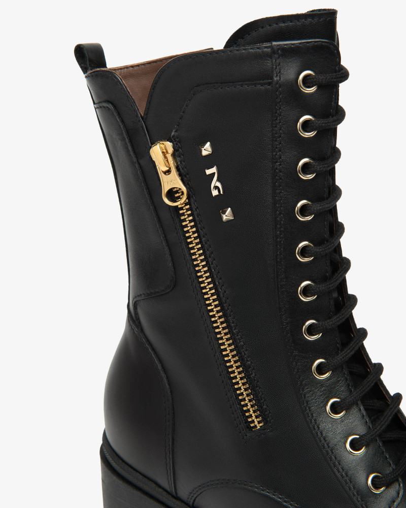 Nero Giardini anfibi donna in pelle nero I514881D100