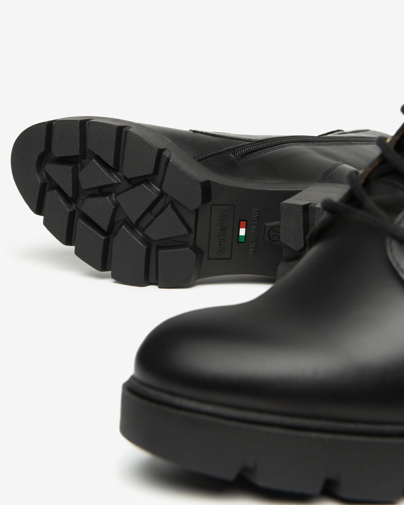 Nero Giardini anfibi donna in pelle nero I514881D100