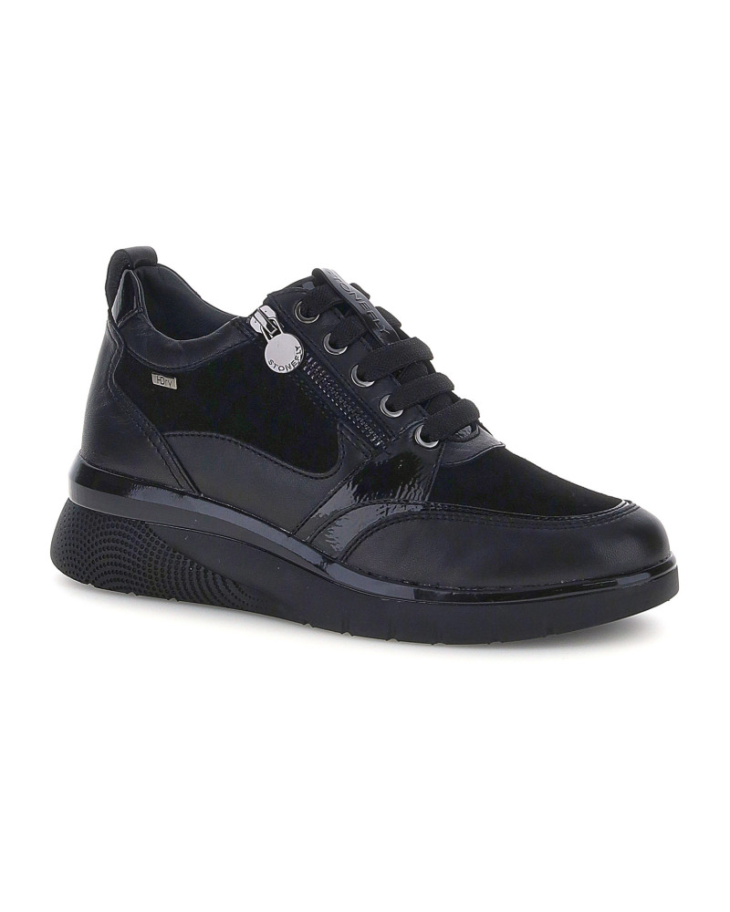 Stonefly sneakers donna Cleryn 16 pelle e camoscio nero 221685
