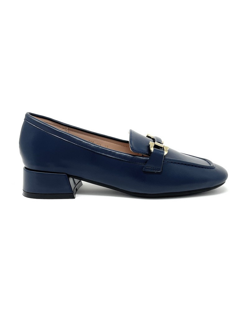 Francesco Milano mocassini donna in pelle blu navy D05-12A