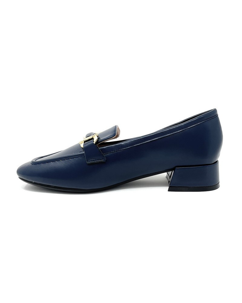 Francesco Milano mocassini donna in pelle blu navy D05-12A