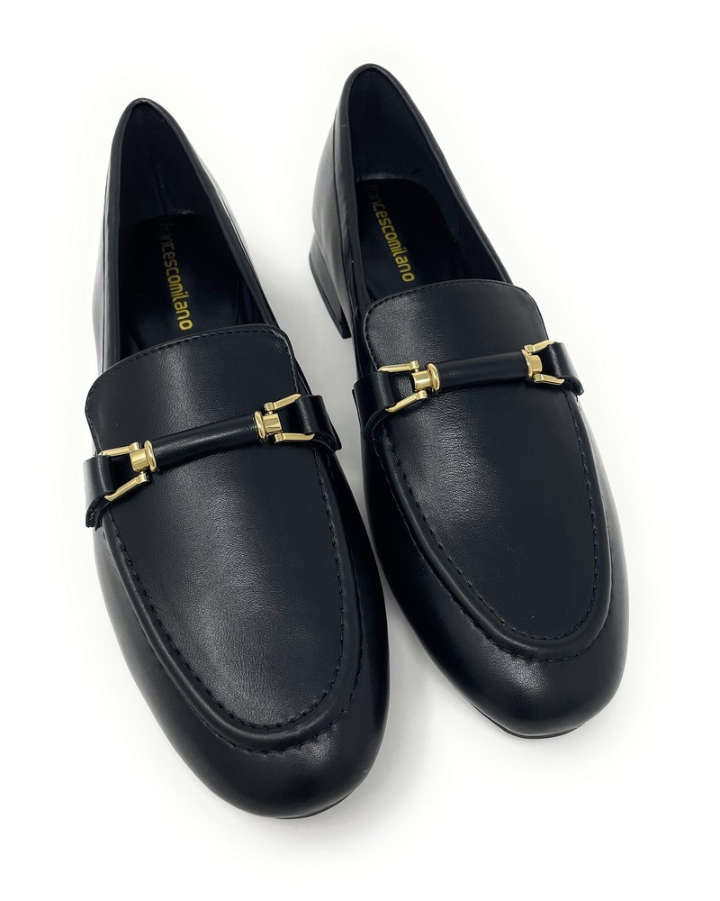 Francesco Milano mocassini donna in pelle nero G04-06A