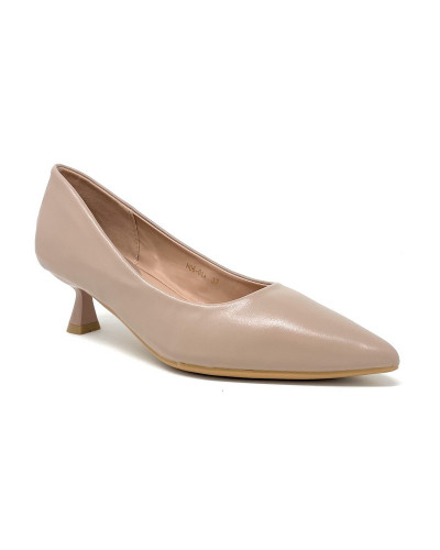 Francesco Milano décolleté in pelle beige H06-01A