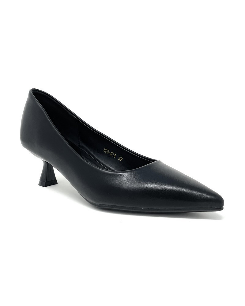 Francesco Milano décolleté in pelle nero H06-01A