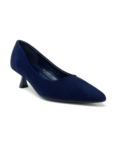 Francesco Milano décolleté in camoscio blu navy H06-01C