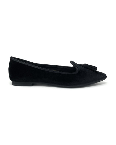 Francesco Milano ballerina in velvet nero A03-25V