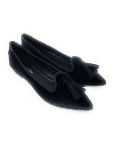 Francesco Milano ballerina in velvet nero A03-25V